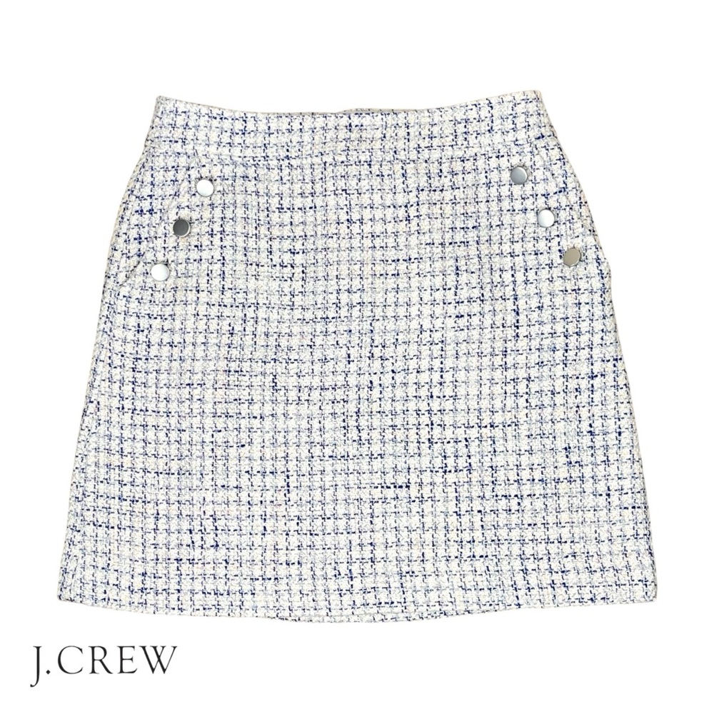 J.Crew | Women 8‎ | Plaid Tweed Career Professional A-Line Mini Skirt w/ Pockets